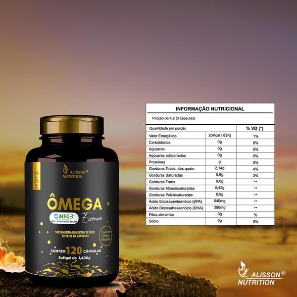 Imagem de Kit Casal Omega-3 Essence Omega 3 6 9 Femme 120+120 Cápsulas softgels Alisson Nutrition Selo Meg-3