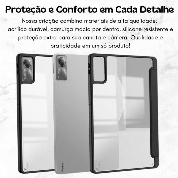 Imagem de Kit Case Para Tablet Xiaomi Redmi Pad Se 11 + Caneta + Vidro