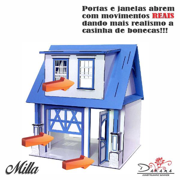 Imagem de Kit Casinha escala Barbie garagem Milla LAZULI com moveis LB