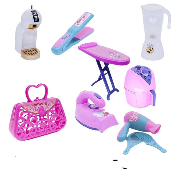 Kit Casinha Infantil Cafeteira Ferro Tábua Secador 10Pç - Altimar Imagem de Kit Casinha Infantil Cafeteira Ferro Tábua Secador 10Pç
