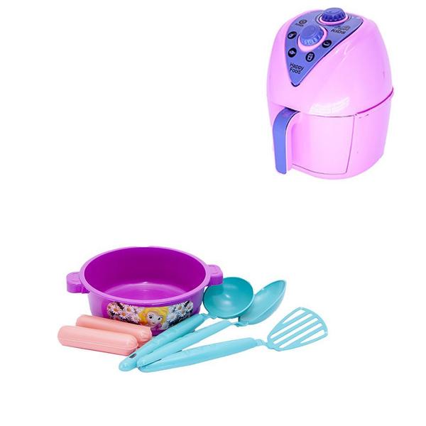 Imagem de Kit Casinha Infantil Cafeteira Ferro Tábua Secador 16pç