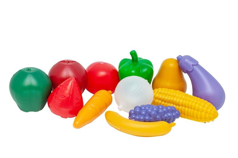 Imagem de Kit Casinha Menina Brinquedo Frutas Legumes Microondas 33pç