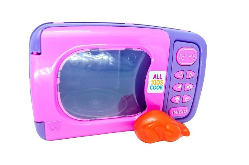 Imagem de Kit Casinha Menina Brinquedo Frutas Legumes Microondas 35Pç