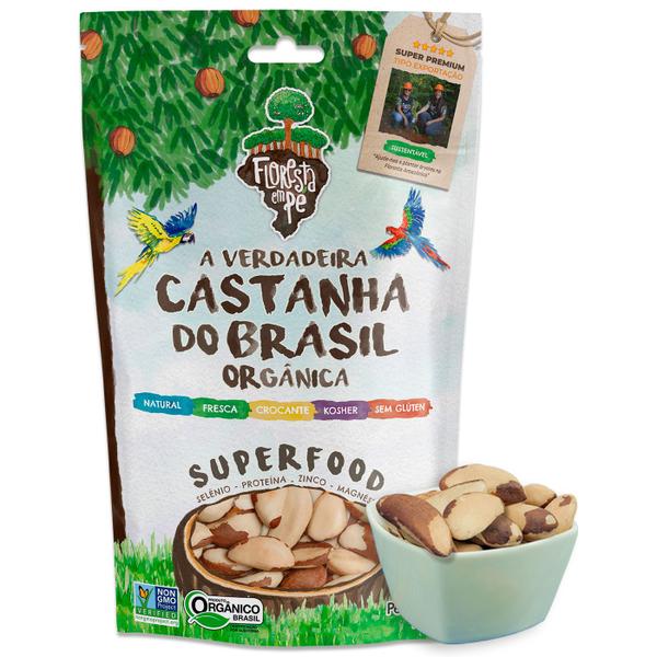 Kit Castanha do Pará Orgânica Inteira 125gr - Premium 9 Unidades - Floresta em Pé Imagem de Kit Castanha do Pará Orgânica Inteira 125gr - Premium 9 Unidades