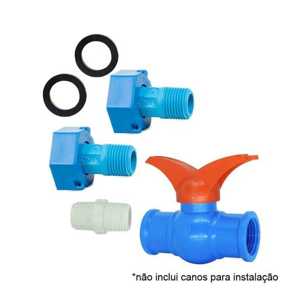 Imagem de Kit Cavalete para hidrômetro 1/2'' DN15mm - PVC