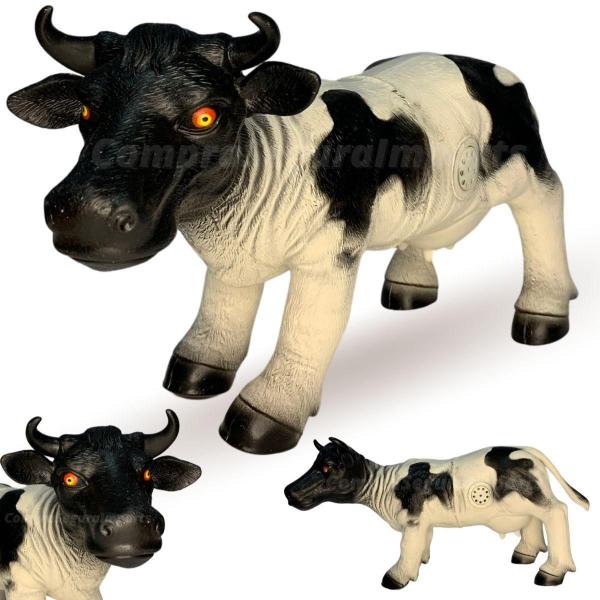 Imagem de Kit Cavalo Vaca Brinquedo Grande Com Som Borracha Fendinha