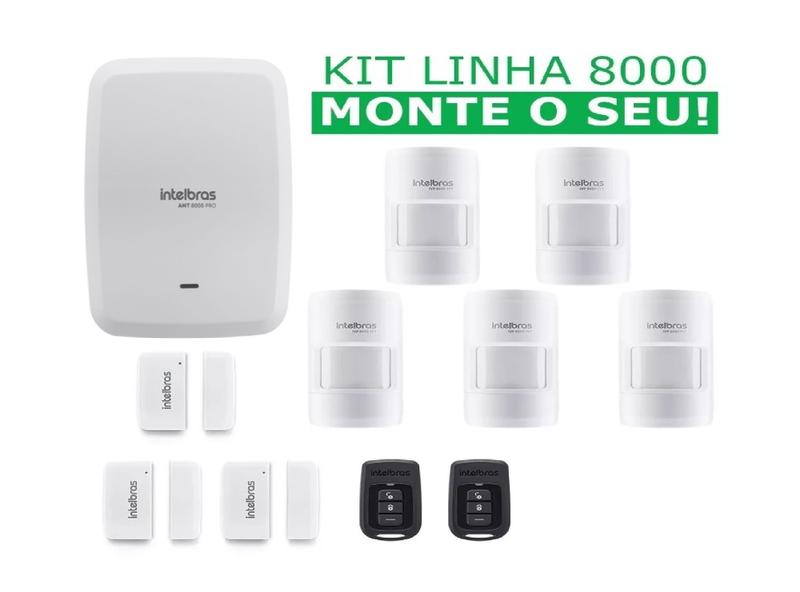 Imagem de Kit Central Alarme Sem Fio Intelbras Amt8000 Controle Sensor