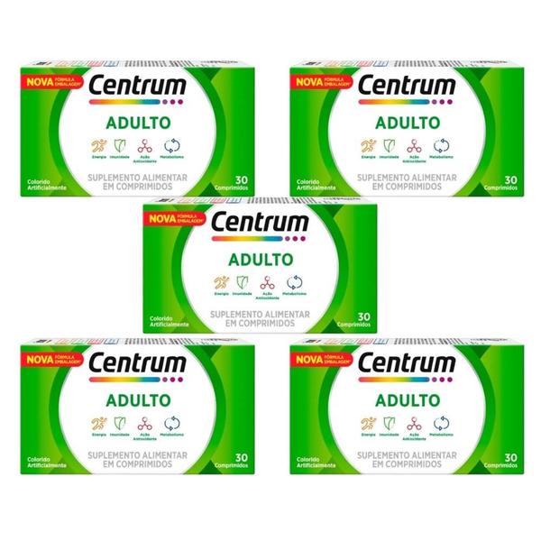 Imagem de Kit Centrum Adulto Com 5 Caixas De 30 Comprimidos Cada