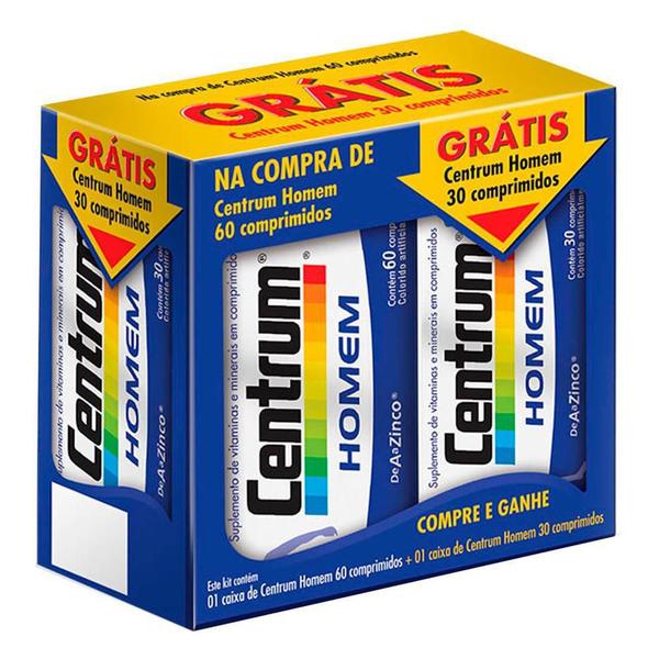 Imagem de Kit Centrum Homem 60+30 Comp Suplem De Vitaminas E Minerais