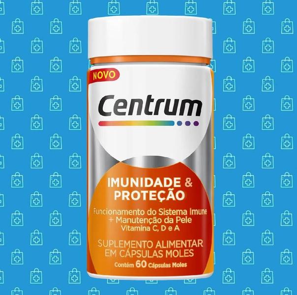 Imagem de Kit Centrum Imunidade E Proteção Com 4 Potes De 60 Cápsulas Moles Cada