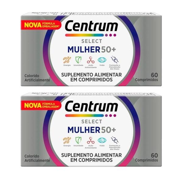 Imagem de Kit Centrum Select Mulher 50+ Com 2 Caixas De 60 Comprimidos Cada