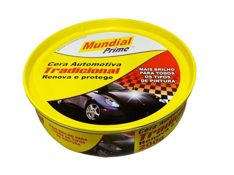 Imagem de Kit Cera Automotiva Tradicional Renova Protege Mundial Prime 200G 3 Unidades