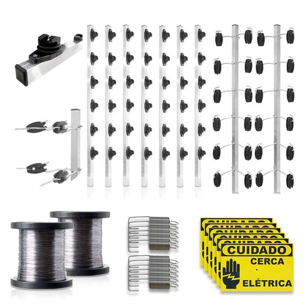 Imagem de Kit Cerca Elétrica Intelbras Big Haste 80 Metros Aço Inox