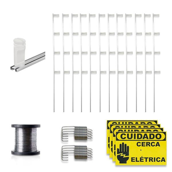 Kit Cerca Elétrica Intelbras Haste M 70 Metros de Muro Imagem de Kit Cerca Elétrica Intelbras Haste M 70 Metros de Muro