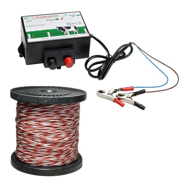 Kit Cerca Elétrica Rural Gado e Fio 500m Bat MT VB - FAZENDEIRO / MULTITOC Imagem de Kit Cerca Elétrica Rural Gado e Fio 500m Bat MT VB