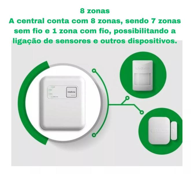 Imagem de Kit Cerca Wifi App Intelbras Elc 6012 Net App Sirene Bateria