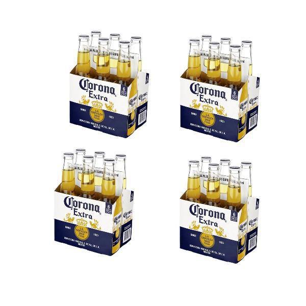 Imagem de Kit Cerveja Corona Extra Long Neck 330Ml Com 24 Unidades