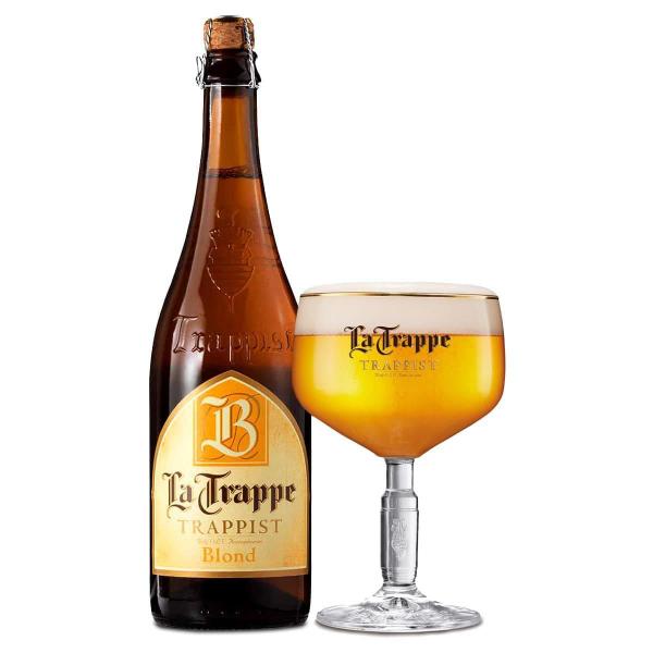 Imagem de Kit Cerveja La Trappe Holanda 750ml + Taça - Belgian Blond