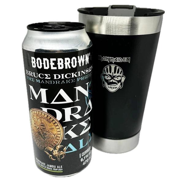 Kit Cerveja Mandrake 470Ml + Copo Térmico Iron Maiden 500Ml - Trooper Iron Maiden Imagem de Kit Cerveja Mandrake 470Ml + Copo Térmico Iron Maiden 500Ml