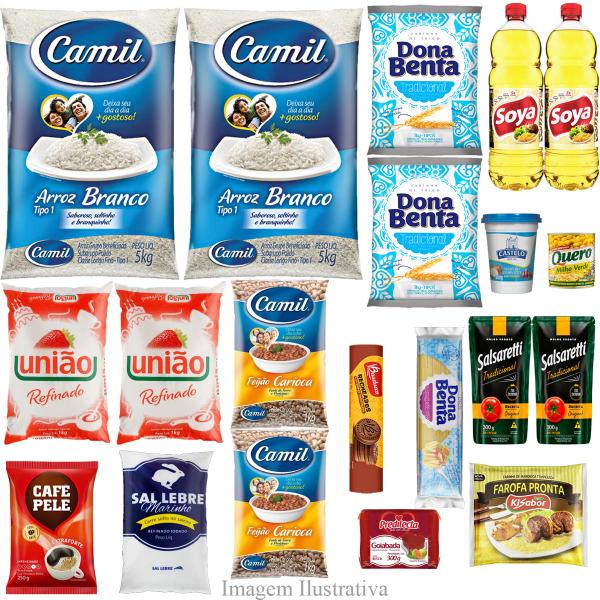 Imagem de Kit Cesta Básica Completa de Alimentos - Marcas de Qualidade