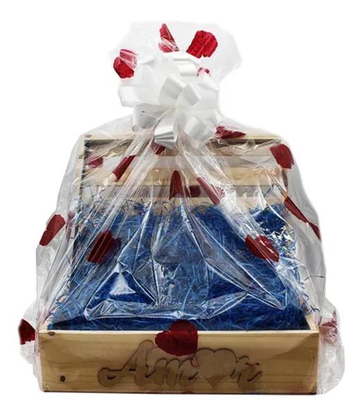 Kit Cesta De Presentes - Baú Palha Laço E Cartão De Brinde - Stop Flores Imagem de Kit Cesta De Presentes - Baú Palha Laço E Cartão De Brinde