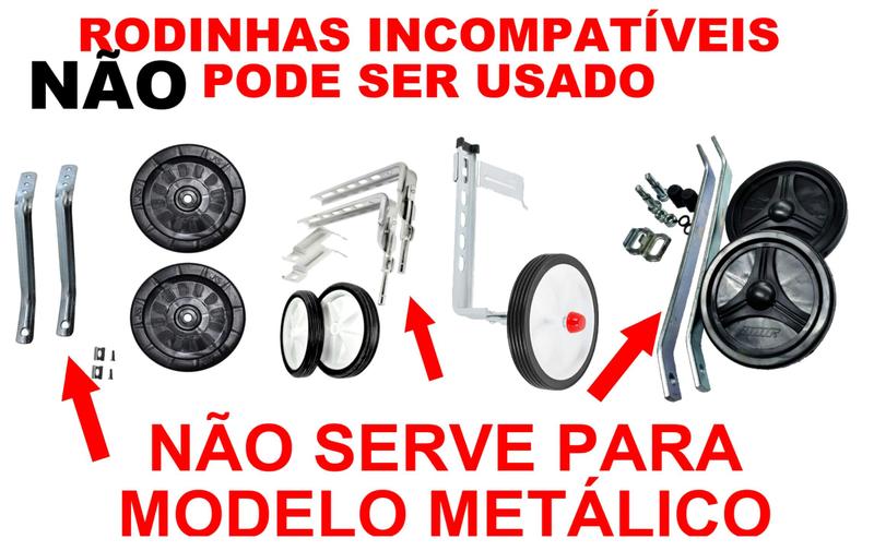 Imagem de Kit Cesta Para Lama Banco Rodinha Lateral Bike Aro 12 Nathor