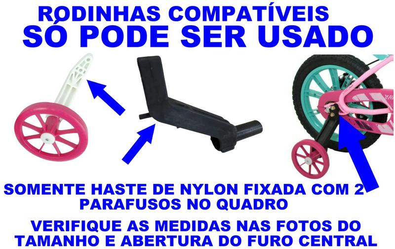 Imagem de Kit Cesta Para Lama Banco Rodinha Lateral Bike Aro 12 Nathor