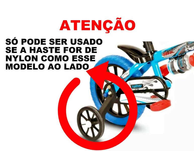 Imagem de Kit Cestinha e Rodinha Avulsa Para Bicicletas Aro 16 Nathor