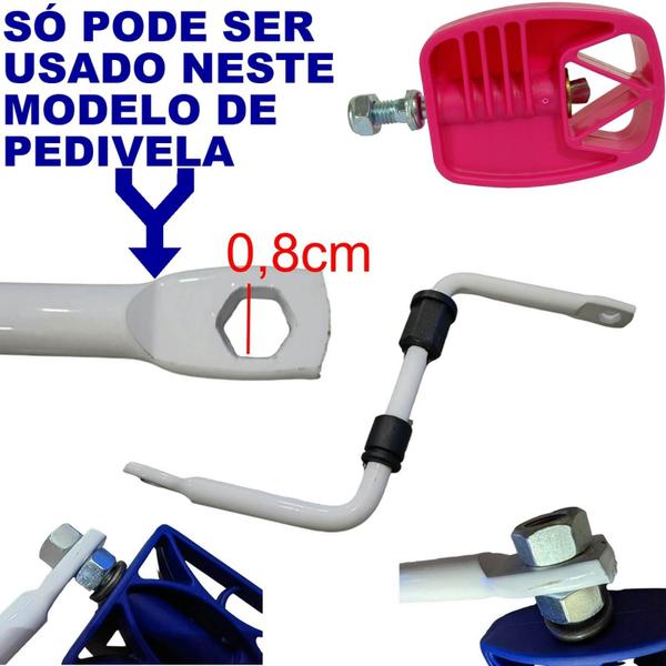 Imagem de Kit Cestinha Pedal Manopla Para Bicicleta do Aro 12 Infantil