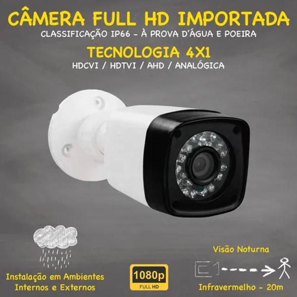 Imagem de Kit Cftv 4 Cameras Segurança 1080p Full Hd Dvr Intelbras 4ch