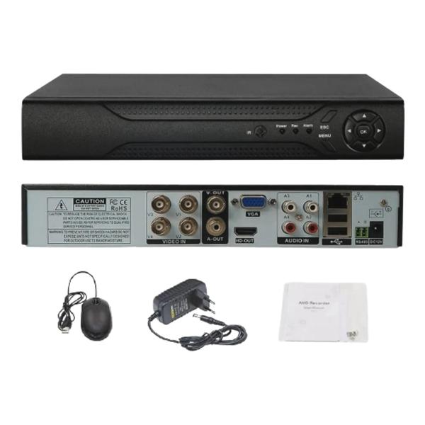 Imagem de Kit Cftv 4 Câmeras Segurança 1mp 20m Dvr Full Hd 4 Ch S/ Hd