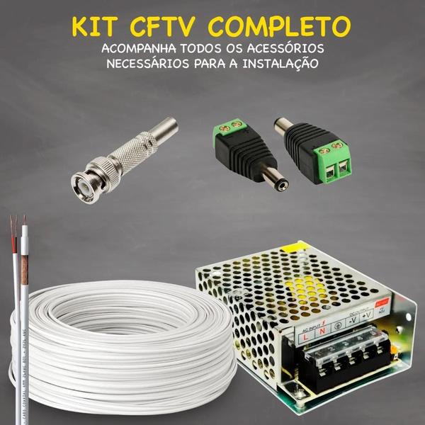 Imagem de Kit Cftv 8 Câmeras Segurança 2mp 1080p 20m Dvr Full Hd 8 Ch