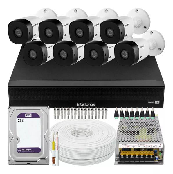 Imagem de Kit Cftv Intelbras 8 Câmeras Vhl 1220 Full Hd 1016 2t Purple