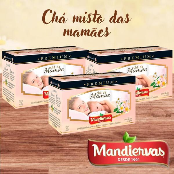 Imagem de Kit Chá Da Mamãe Mandiervas Premium 20 Sachês - 3 Caixas