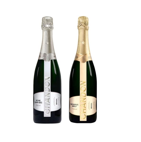 Imagem de Kit Chandon Brut Réserve + Chandon Riche Demi-Sec 750ml cada