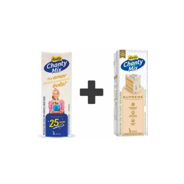 Kit chantilly chantymix + supreme 1l cada - amélia - AMELIA Imagem de Kit chantilly chantymix + supreme 1l cada - amélia