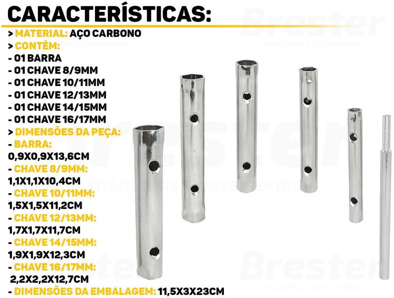 Imagem de Kit Chave De Vela Ignição Todos Modelos Carro Moto Caminhão E-17