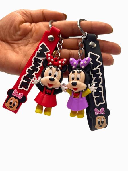 Imagem de Kit Chaveiro Minnie 3D Disney Emborrachado Variado 8cm