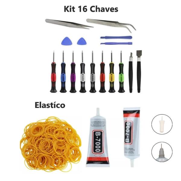 Imagem de  Kit Chaves Elástico Cola Prático Tablet Eficaz Notebook