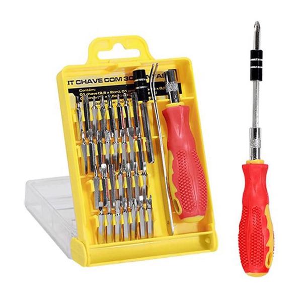 Imagem de Kit Chaves Precisão 30 Pontas + Pinça e Prolongador Celular - House Tools 327545