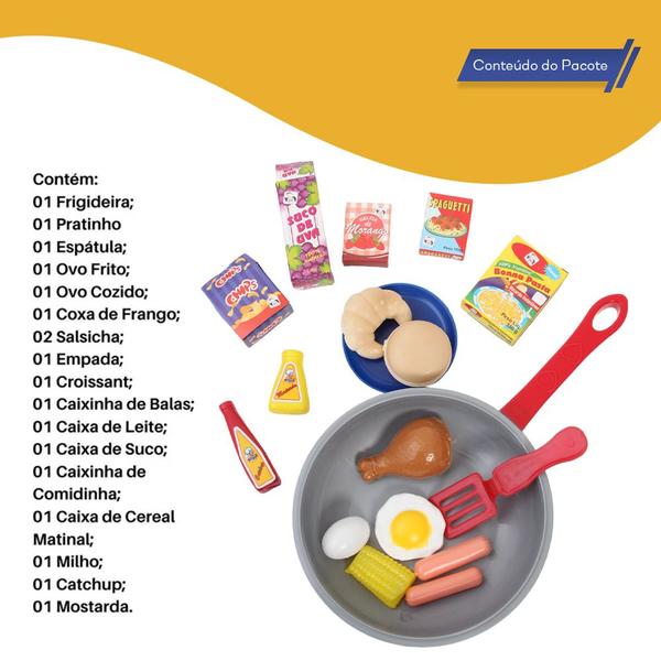 Imagem de Kit Chef Comidinhas Presente Frigideira com 18 Acessórios