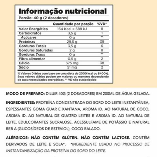 Imagem de Kit Chef Whey Zero Lactose Coco 800G Paris 6 + Coqueteleira