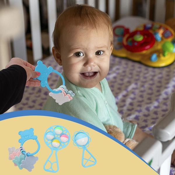 Kit Chocalhos e Mordedor Plástico Baby Play Set 449 Pica Pau Imagem de Kit Chocalhos e Mordedor Plástico Baby Play Set 449 Pica Pau