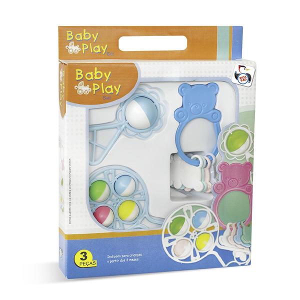 Kit Chocalhos e Mordedor Plástico Baby Play Set 449 Pica Pau Imagem de Kit Chocalhos e Mordedor Plástico Baby Play Set 449 Pica Pau