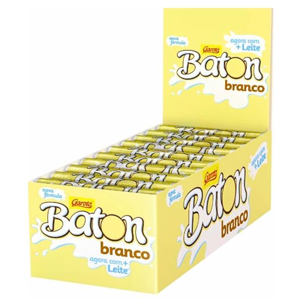 Imagem de Kit Chocolate Baton Ao Leite + Baton Branco 2 cx c/ 30un cada