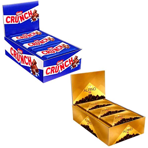 Kit Chocolate Crunch / Alpino NESTLÉ - 2 Caixas Imagem de Kit Chocolate Crunch / Alpino NESTLÉ - 2 Caixas