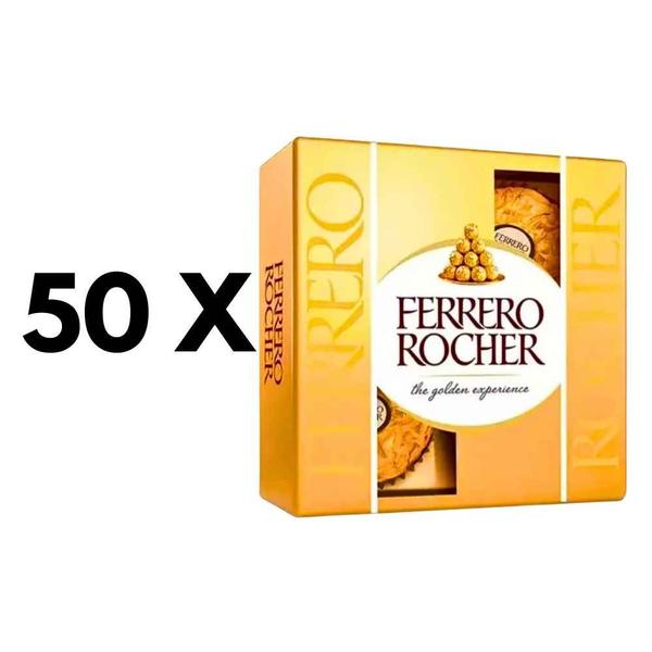 Imagem de Kit Chocolate Ferrero Rocher T4 - 50 Caixas - 4 Bombons Cada