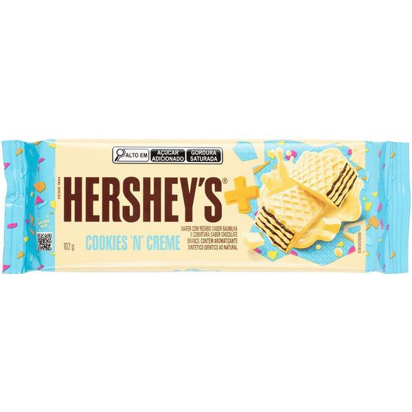 Kit Chocolate Wafer Hersheys Cookies N Creme com 3 Pacotes de 102g - Hershey's Imagem de Kit Chocolate Wafer Hersheys Cookies N Creme com 3 Pacotes de 102g