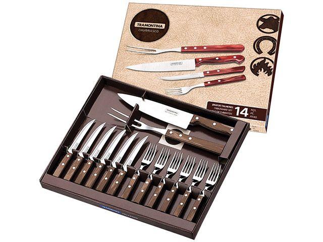 Kit Churrasco Tramontina Polywood - 14 Peças - Kit Churrasco Tramontina Polywood - 14 Peças -