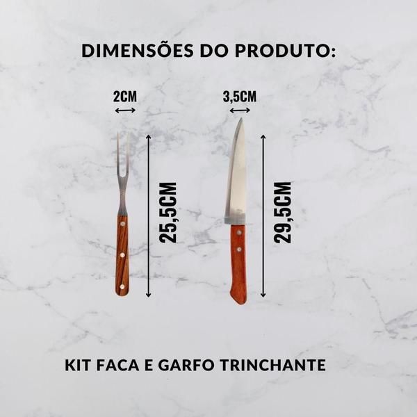 Imagem de Kit Churrasco 2 Pcs Garfo/Faca - Ad